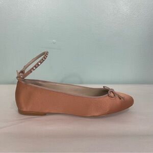 Anthropologie Guilhermina Embellished Pink Ballet Flats Sz 7‎